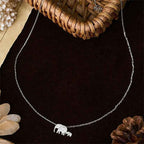 Fortune Jewel "FOR DEAREST MOTHER" Elephant 925 Sterling Silver Necklace Pendants Includes Gift Message Card