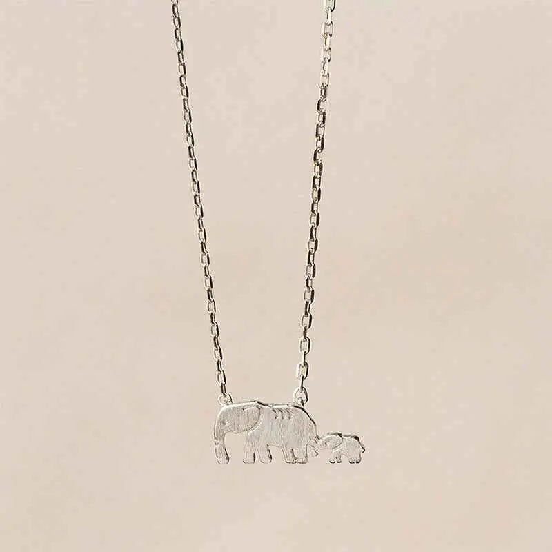 Fortune Jewel "FOR DEAREST MOTHER" Elephant 925 Sterling Silver Necklace Pendants Includes Gift Message Card