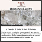 Fortune Jewel Natural Various Crystal Clear Quartz Zircon Hexagram Charm Healing Bracelet