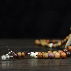 Fortune Jewel 108 Beads Multi-Tone Natural Wood Calm Energy Mala