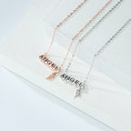 S925 Sterling Silver "Angel" Letter Necklace – Elegant Clavicle Chain Necklace for Women