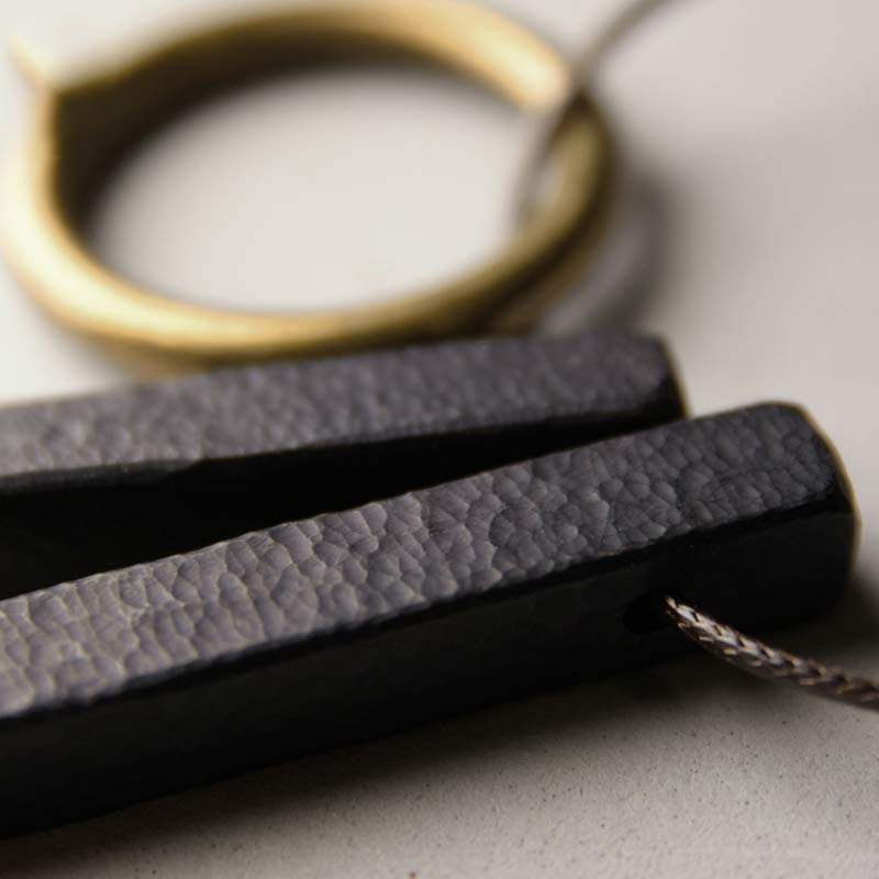 Fortune Jewel Zen Circle Ebony Wood Enlightenment Necklace Pendant Fortune Jewel