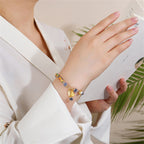Fortune Jewel Natural Blue Candy Agate Amulet Strength Bracelet