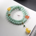 Fortune Jewel 925 Sterling Silver Natural Jade Amber Butterfly Luck Abundance Bracelet