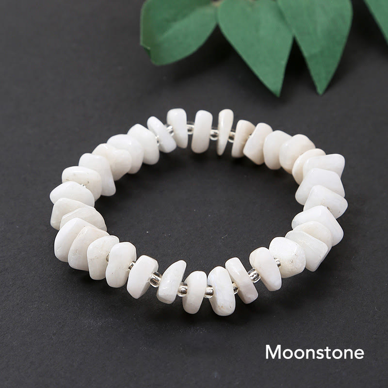 Fortune Jewel Natural Irregular Shape Stone Crystal Meditation Balance Bracelet
