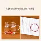 Fortune Jewel 925 Sterling Silver Lucky Golden Bead Braided String Bracelet Anklet