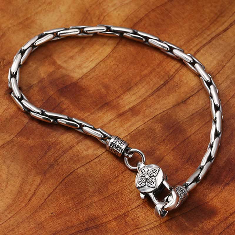 Fortune Jewel Tibetan Double Dorje Om Mani Padme Hum Buddha Swastika Vajra Strength Bracelet