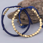 Fortune Jewel 3 PCS Tibetan Copper Beads Healing Protection Luck Bracelet Set