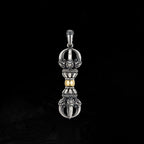 Fortune Jewel Tibetan Dorje Vajra Design Wealth Necklace Pendant