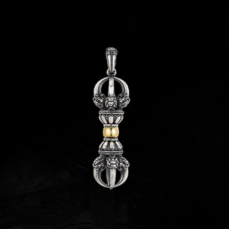 Fortune Jewel Tibetan Dorje Vajra Design Wealth Necklace Pendant
