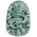 Buddha Stones Chinese Zodiac Dragon Jade Prosperity Necklace Bead String Pendant Fortune Jewel