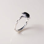 Fortune Jewel 925 Sterling Silver Black Onyx Fortune Ring