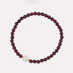 Fortune Jewel Natural Garnet Jade Bead Purification Bracelet
