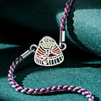 Fortune Jewel 925 Sterling Silver Zongzi Pattern Luck Multicolored Handcrafted Bracelet