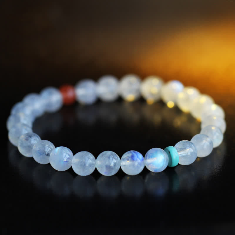 Fortune Jewel Moonstone Calm Healing Positive Bracelet