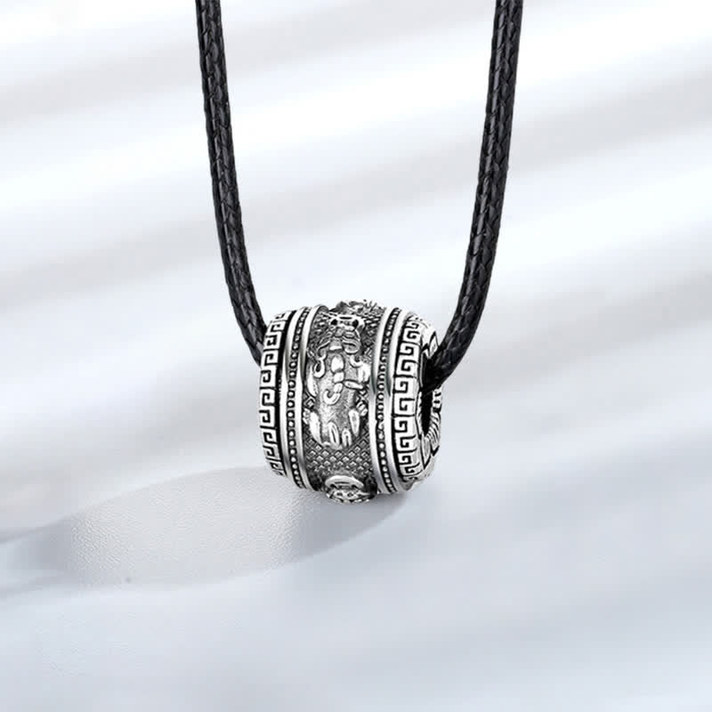 Fortune Jewel PiXiu Luck Wealth Rotatable Necklace Pendant