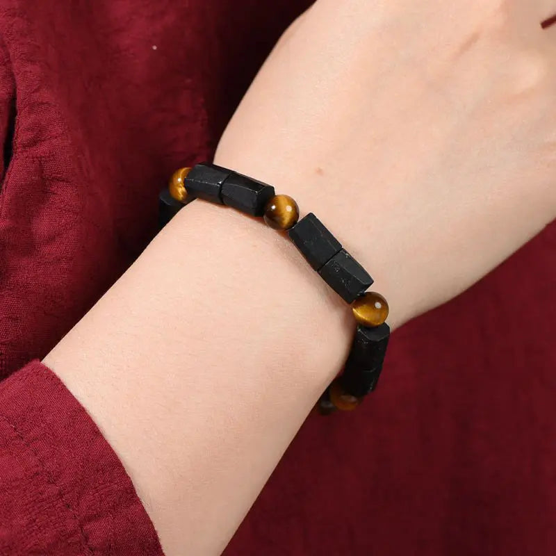 Fortune Jewel "May Confidence Guide Your Way" Black Tourmaline Bracelet Includes Gift Message Card Fortune Jewel