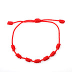 Fortune Jewel 4Pcs Evil Eye Seven Knot Red String Protection Bracelet