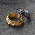 Fortune Jewel Dragon Titanium Steel Stimulation Rotatable Ring Fortune Jewel
