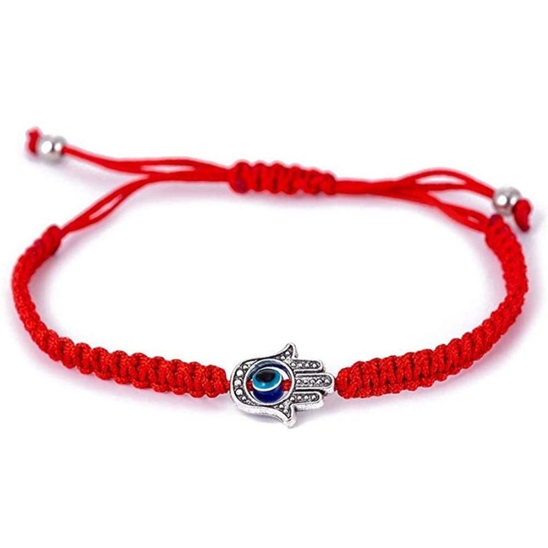 Buddha & Karma Hamsa Hand Red String Bracelet - Evil Eye Protection