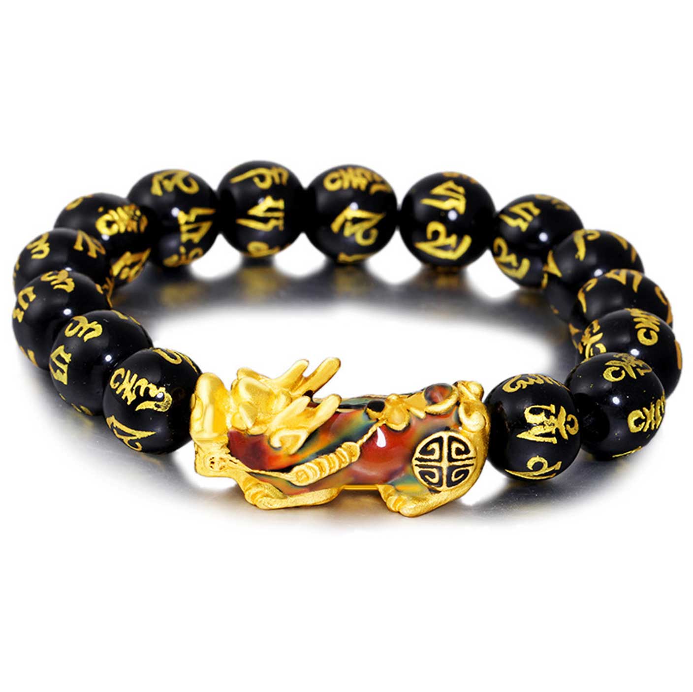 Feng Shui Bracelet Color-Changing Pixiu Obsidian Wealth Bracelet