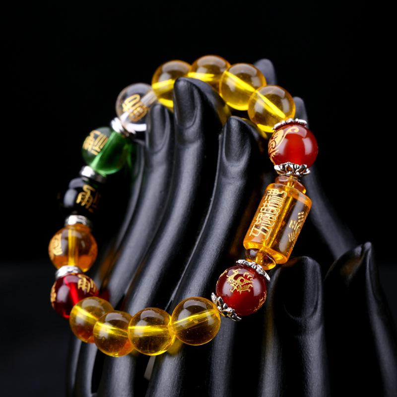 Buddha & Karma Citrine the God of Wealth Bracelet & The 5 Element Crystals