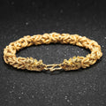 Buddha & Karma Double-Headed Golden Dragon Luck Bracelet