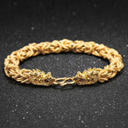 Buddha & Karma Double-Headed Golden Dragon Luck Bracelet