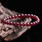 Buddha & Karma Red Garnet Stone Bracelet - Reignite Your Passion & Love