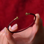 Fortune Jewel Simple Design Handmade Luck Braid String Cuff Bracelet