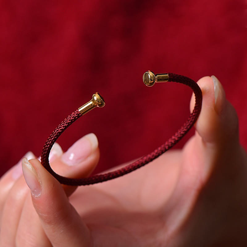 Fortune Jewel Simple Design Handmade Luck Braid String Cuff Bracelet