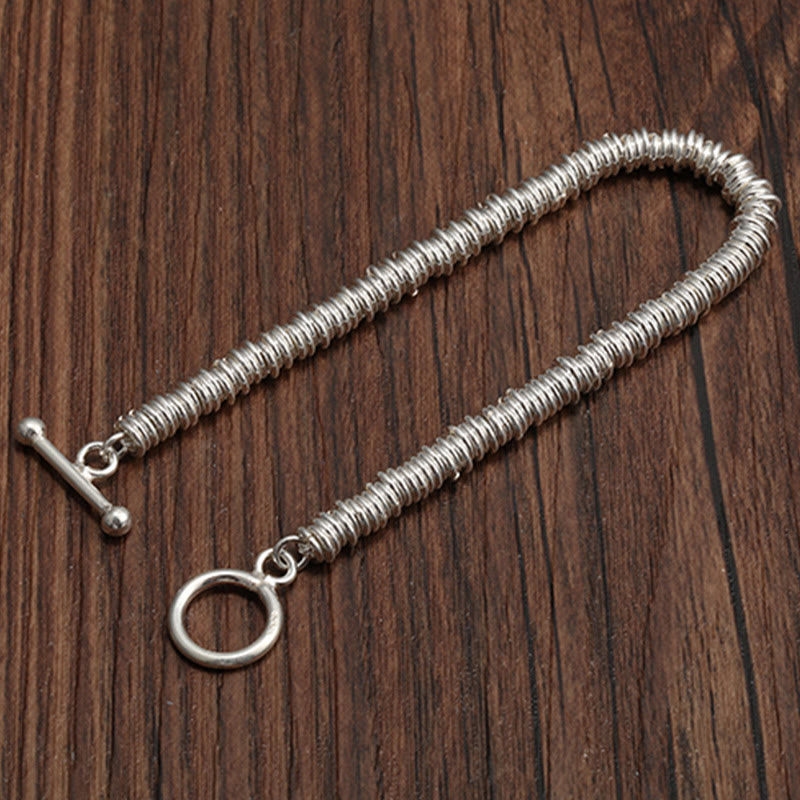 Fortune Jewel Simple Circle Pattern Design Luck Chain Bracelet