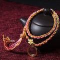 Fortune Jewel Tibetan Handmade Luck Colorful String Single Double Wrap Braided Bracelet
