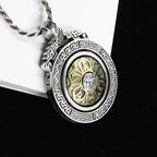 Fortune Jewel Tibetan Om Mani Padme Hum Double Dorje Vajra Rotatable Purity Peace Necklace Pendant