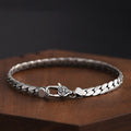 Fortune Jewel Double Dorje Vajra Strength Punk Copper Chain Bracelet Necklace
