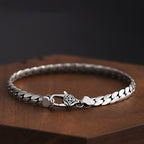 Fortune Jewel Double Dorje Vajra Strength Punk Copper Chain Bracelet Necklace