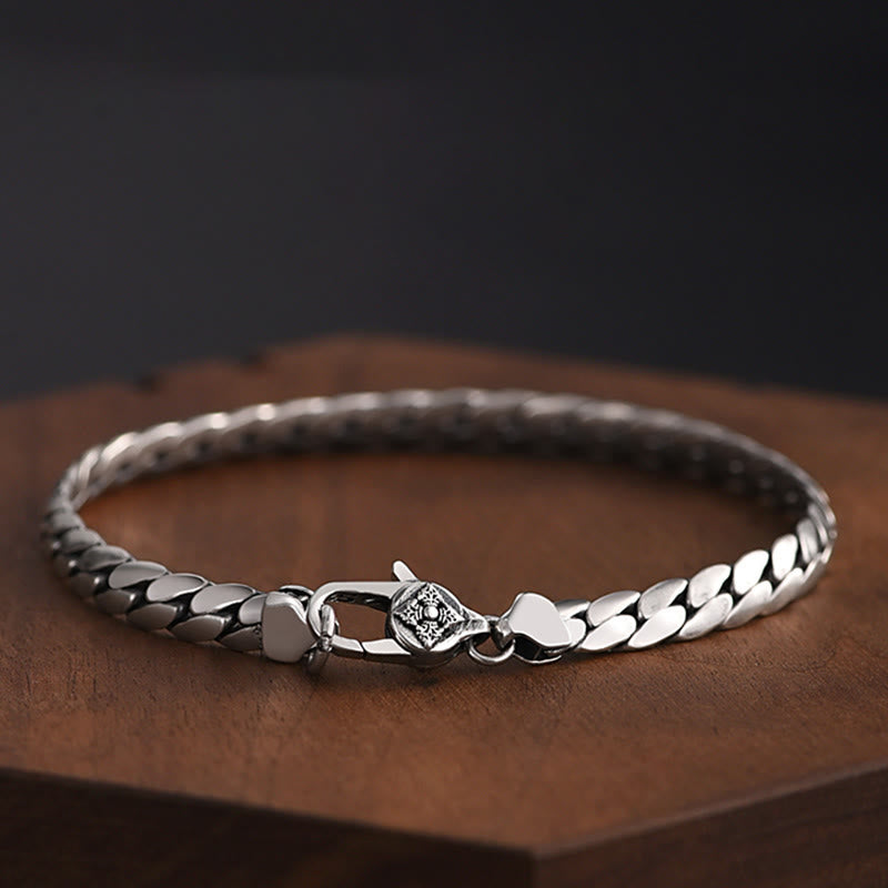Fortune Jewel Double Dorje Vajra Strength Punk Copper Chain Bracelet Necklace