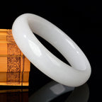 Fortune Jewel Natural Golden Silk Jade Wealth Luck Bracelet Bangle