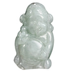 Fortune Jewel Natural Jade Chinese God of Wealth Caishen Ingot Luck Necklace Pendant