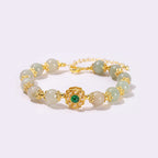 Fortune Jewel Natural Jade Prosperity Bead Chain Bracelet