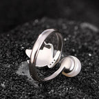 Fortune Jewel 925 Sterling Silver Pearl Butterfly Healing Necklace Pendant Earrings Ring