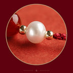 Fortune Jewel 925 Sterling Silver Good Fortune Fu Character Agate Pearl Red String Braid Bracelet