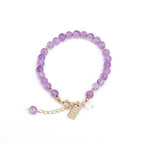 Fortune Jewel Natural Amethyst Crystal Relieves Stress Bracelet