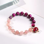 Fortune Jewel Natural Strawberry Quartz Pixiu Love Bracelet