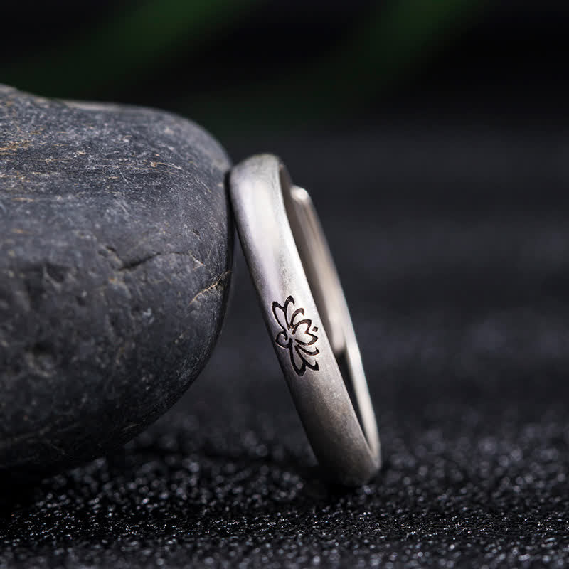 Fortune Jewel 925 Sterling Silver Lotus Flower Enlightenment Ring Fortune Jewel