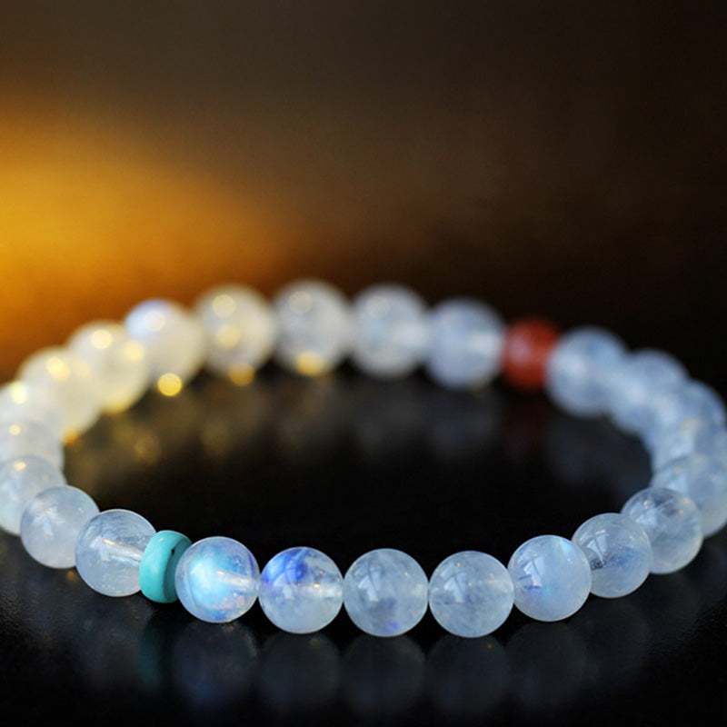Fortune Jewel Moonstone Calm Healing Positive Bracelet