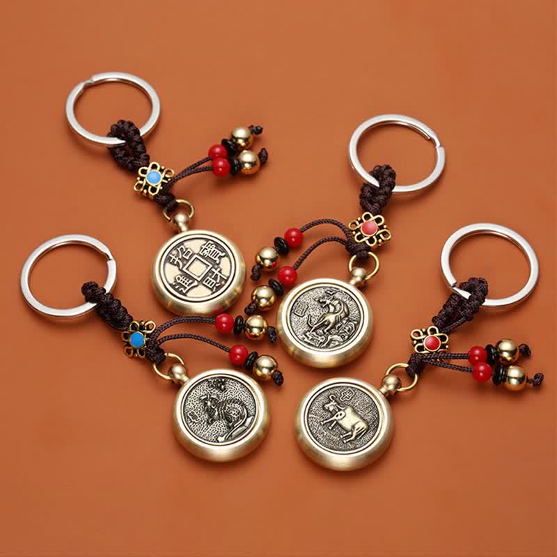 Fortune Jewel 12 Chinese Zodiac Blessing Wealth Fortune Keychain