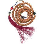 Fortune Jewel 108 Mala Beads Bodhi Seed Dzi Bead Peace Tassel Bracelet