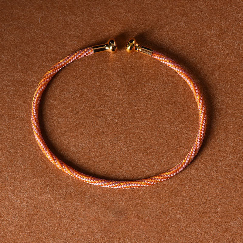 Fortune Jewel Simple Design Handmade Luck Braid String Cuff Bracelet