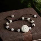 Buddha Stones Natural Jade PiXiu Luck Bracelet